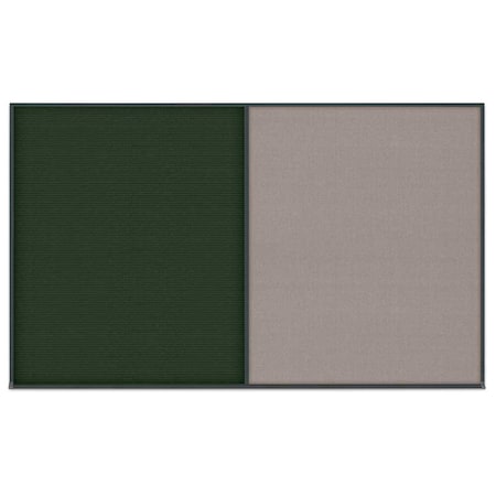 United Visual Products Single Door Radius Corkboard, 36"x36", Hea, UV7012RC-BLACK-COBACC UV7012RC-BLACK-COBACC